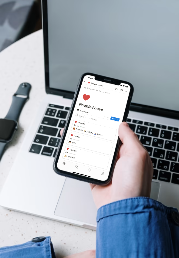 People I Love: Notion Template