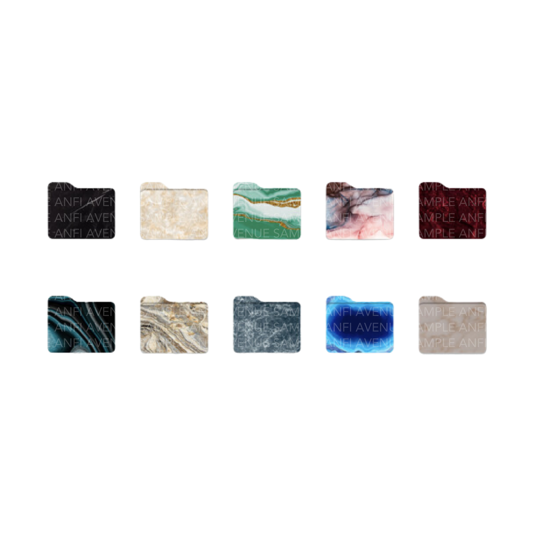 Marble Folder Icons V1 (10-Pack) – ANFI AVENUE